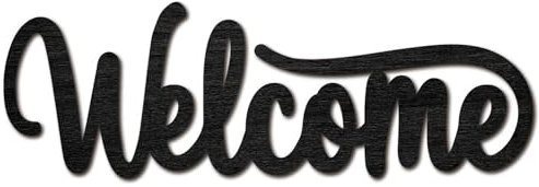 CREATCABIN Letrero Cortado con Láser Bienvenida Carta Bienvenida Decoración Corte Madera Letrero Cortado En Madera Escultura Pared Exhibición Colgante Sin Terminar Manualidades Casa 30x10cm