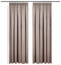 Blumtal Verdunklungsvorhänge Kräuselband 140x145 cm im 2er Set - Oeko-TEX zertifizierte Vorhänge Blickdicht - Thermovorhang Hitzeschutz - waschbare Vorhänge mit Kräuselband für Schiene in Taupe