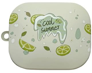 JRCYVTA Custodia in Silicone per Xiaomi Redmi Buds 5,Modello Alla Moda Pesca/Limone che Cattura immediatamente la Tua Attenzione,Con Ganci per un Facile Carry (verde lime)