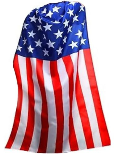 Capa De Bandera Americana, Capa De Bandera Portátil, Disfraz De Bandera De EE. UU., Disfraz De Fiesta del Día De Independencia, Accesorios Patrióticos para Celebración