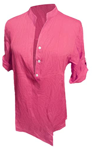 Generico Offerte di Oggi Abbigliamento Donna Bluse Maglia Termica Manica Corta Donna Crop Top Donna Maniche Lunghe Camicia Donna Estiva Lunga Camicia Donna Elegante Rosa Cipria My Orders