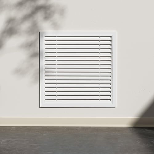 MTSYXYM Termosifoni Moderni,Copertura per Radiatore Decorativa,Copritermosifone a Doghe,Stile Verticale Pannello,Lame inclinate a 45°, Semplice ed Elegante,per casa, Hallway Living Room.(60 * 60cm)