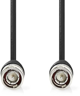 Nedis BNC-Videokabel - BNC-Stecker - BNC-Stecker - Vernickelt - 75 Ohm - 1.00 m - Rund - PVC - Schwarz - Label