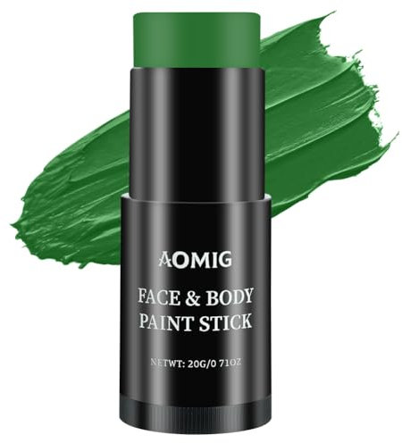 Aomig Palitos de Pintura Facial de Camuflaje, Palos Maquillaje de Camuflaj Militar, Portátil Negro Palos de Maquillaje, Pintura Facial para Militar Caza Deportes al Aire Libre(B-Versión Prémium)