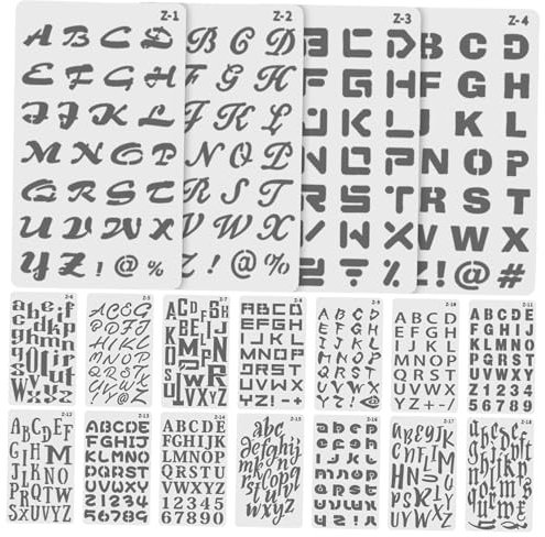 EXCEART 20 Stück Buchstaben Vorlagen Schablonen Zum Basteln Wiederverwendbar Basteln Buchstaben Schablone Kleine Schablone Buchstaben Vorlagen Buchstaben Schablone Schriftzug
