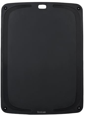 BESTCOOK Wood Fiber Chopping Board for Kitchen with Juice Groove and Non Slip Feet, BPA Free, Dishwasher Safe, Knife Friend for Meat, Bread, Fruit, 44 x 33 x 0.5 cm