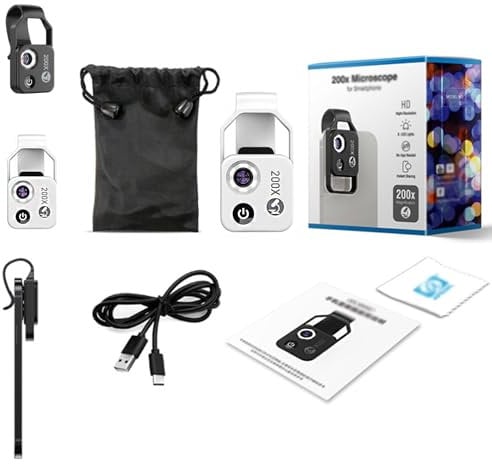 Nano Zoom 200x for iPhone, Nano Zoom, 2025 New Nano Zoom 200x for iPhone Upgraded Version, More Stable and Clearer (White)