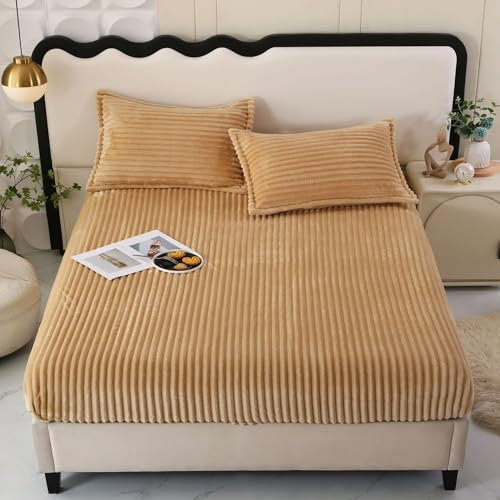 Drap-housse en flanelle super doux pour lit à sommier tapissier - 90 x 200 cm - Vieux rose foncé