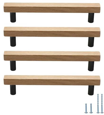 12,80 cm 8 Stück einfache Küchenschrankgriffe, Eiche, Küchenschranktürgriffe