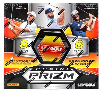 2025 Panini Prizm LIV Golf Hobby Trading Card Box (One Autograph Per Box)