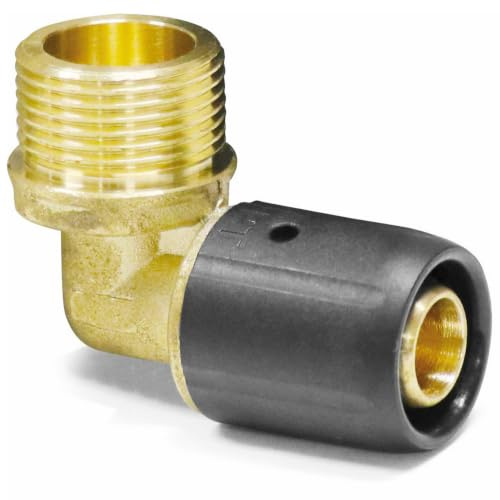 Pipetec Steckfitting Übergang mit Außengewinde 16 x 2mm - 1/2 Zoll | für Mehrschichtverbundrohr und Aluminiumverbundrohr, DVGW Zertifiziert