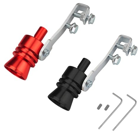 KLINNA 2 unidades de tubo de escape de sonido, simulador de sonido turbo, aleación de aluminio, generador de sonido para coche, accesorios de tuning universal para automóviles en todos los modelos