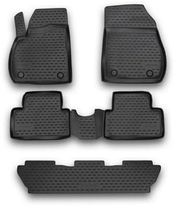 OMAC Gummimatten Fußmatten kompatibel mit Opel Zafira C 2011-2019 5-Sitze TPE Schwarz 5X