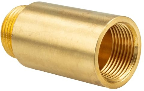 tecuro Hahnverlängerung 1/2 Zoll x 25 mm - nach Trinkwasserverordnung 50930-6, nach DIN 3523, Messing CW 617 N blank