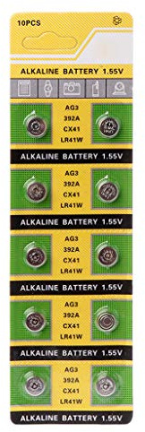 ZOUCY 10 Pièces Cellule Pile Alcaline AG3 1.55V Piles Bouton SR41 192 L736 384 SR41SW CX41 LR41 392 Lampe Finger Light Watch Jouets Télécommande