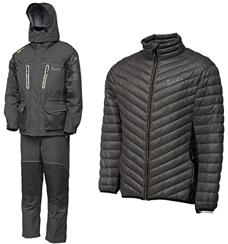 DAM Imax Epiq -40 Thermoanzug - isoliert wasserdicht Angeln Jacke & Lätzchen, Zip-In gesteppte Innenjacke für zusätzliche Wärme, ultimative kalten Wetterschutz, Winter Angelausrüstung L