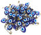 Pack of 100 Nazar Boncuk with Safety Pin Evil Eye Lucky Charm Talisman Heart Turkish Blue Eye Evil Eye to Give as a Party Bag for Birth Christening Wedding Dügün Sünnet Nisan