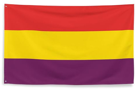 Gemelolandia | Bandera España Segunda República 90x150cm | Del Mundo, de Países, Nacionales y Autonómicas de España Para Decoración de Cualquier Espacio