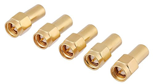Yosoo Health Gear 5-Pack SMA Male RF Coaxial Terminator, 50 Ohm, DC to 3GHz, for Antenna, GPS, Base Station, Radio Communication