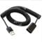 innov8 USB 2.0 A Male to Female Spring Spiral Flexible Coiled Extension Cable Connector For Printers, Cameras, Mouse and Computers - 3m