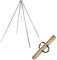CAMPINGMOON 304 Trípode de fogata portátil de acero inoxidable con cuatro patas MT-130