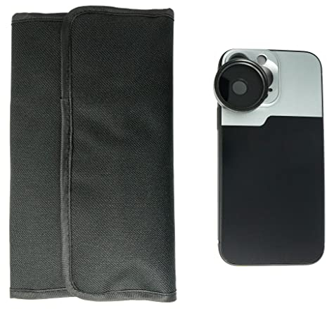 System-S 78629609, Set filtro ND 37 mm densità neutra con custodia e custodia per iPhone 13 Pro Max, Nero