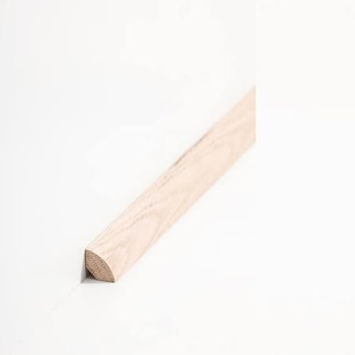 PROVISTON Plinthe quart 14.14.1/99 | Chêne brut | 14 x 14 x 2500 mm | Plinthe en bois massif | Plinthe de sol | Design sobre | 10 m