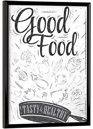 artboxONE Poster mit schwarzem Rahmen 18x13 cm Essen & Trinken Good Food Coal - Bild Background Art Background