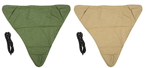 Silla de Tela para Taburete trípode, Taburete Plegable para Acampar, Tela portátil, Ligera, Impermeable, Lona Suave, Longitud Lateral, Mini Taburete para Acampar (36,5 cm)(Ejercito Verde)