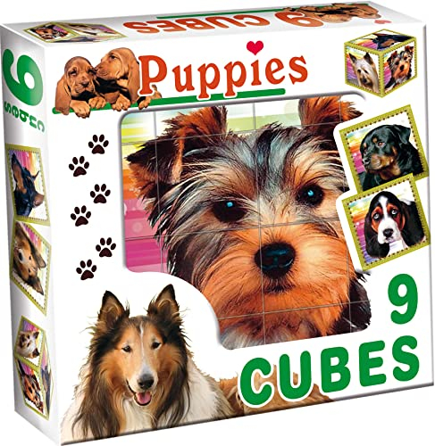 Würfel Puzzle Bilderwürfel 9-TLG. Kinderpuzzle Hunde