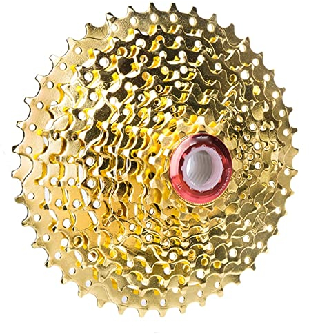 MOUAJ Kassette Fahrradteile 10-Fach Mountainbike Kassette 11-42T 10S Gold Freilauf MTB Fahrrad Freilauf Stahl Golden Ritzel