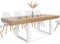 IDMarket - Table à Manger Rectangle Phoenix 8 Personnes Bois et Blanc 200 cm