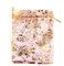 Duories 100 Stück 20x30cm Organzabeutel Organzasäckchen mit Zugband Schmuckbeutel Geschenkbeutel Gazesäcke Hochzeit Säckchen Bonbonsbeutel Rose Beutel für Geschenk Hochzeiten Partys Weihnachten,Rosa
