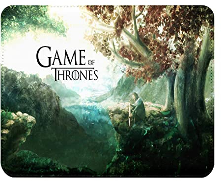Game of Thrones ned Stark Mauspad, Lederoptik, Motiv: Nordbäume, Eiserne Trone, 22 x 18 cm