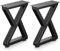 Likapop Tischbeine Metall Tischgestell Schwarz Tischbein Robust Tischkufen für Couchtisch, Esstisch, Schreibtisch, Sitzbank (H40cm x W30cm, 2 Stück) (Z-Form)