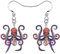 NEWEI Cute Emaille Wal Oktopus Qualle Hai Ohrringe Seepferdchen Strand Schmuck für Damen Frauen Mädchen Meerestiere Geschenke (Violetter Oktopus)