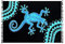 SAIVONA Pareo Sarong Strandtuch Damen-Wickelrock Strand-Handtuch Wickeltuch oder Handtuchkleid und Wickelkleid Damen-Handarbeit aus Fair Trade Herstellung Batik Gecko Schwarz Türkis