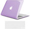 TECOOL Hülle Kompatibel mit Alten MacBook Air 13 Zoll 2010-2017 (A1466 A1369), Ultradünne Schutzhülle Hartschale Case mit Tastaturschutz (EU Layout), Kristall Lila