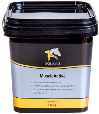 Equanis MuscleActive | 1,5 kg | Kann Muskelaufbau fördern, erhalten und die Muskelfunktion unterstützen | Ohne Zuckerzusätze | Pellets | Ergänzungsfuttermittel für Pferde