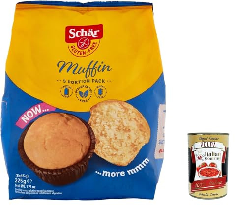6x SCHAR Muffins Gluten Free Cakes kuchen Glutenfrei 225 G + Italian Gourmet Polpa 400g
