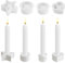 4 Stück Silikonform Kerzenhalter,Gießform Kerzenhalter Sterne Rund,Stabkerze Silikon Kerzenformen,Harz Epoxid Stabkerzenhalter Silikonform,für DIY Kerzenständer,Kerzenhalter Form für Weihnachten
