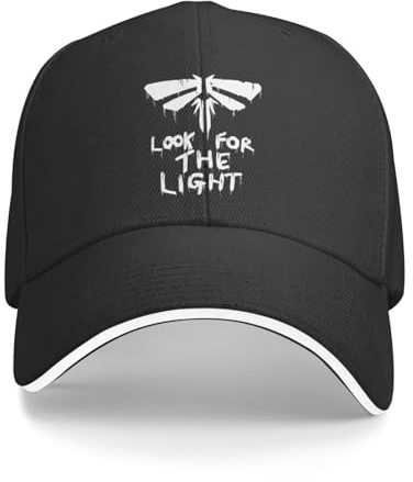 Baseballkappe Hip Hop Sonnenhut TLOU Baseballkappe Lässige Fireflies Logo Sandwich Cap für Männer Frauen Verstellbare Papamütze Outdoor Geburtstagsgeschenk für Männer Frauen