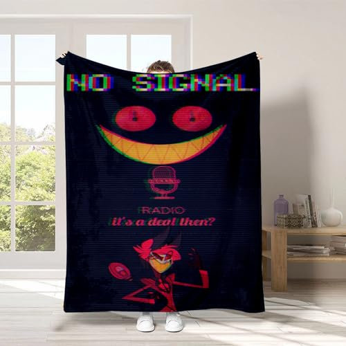Zhongkaihua Hazbin Decke mit Hotelmotiven, Charlie Morningstar Decke, Vaggie, Anime-Druck, weiche, flauschige Flanelldecke, Ruhedecke, Bettwäsche, Reisedecke, warmes Geschenk für Zuhause