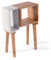 CREEDWOOD BEISTELLTISCH Bicolore | Mahagoni Holz, 86x58x28 cm, zweifarbig | Nachttisch, Sofatisch, Flur Telefontisch, Bücherregal, Ablagetisch Holz, Kaffeetisch