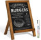 QUEENLINK Kreidetafel Magnetisch Blackboard 24.2×35.6cm Kreidetafel Aufsteller Klein Tafel zum Beschriften mit Braun Holzrahmen Memoboard für Küche