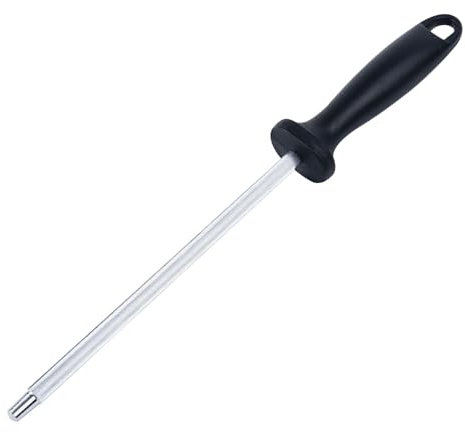 Acciarino Affilacoltelli Diamantato,Acciaino Professionale Diamantato con Occhiello di Sospensione