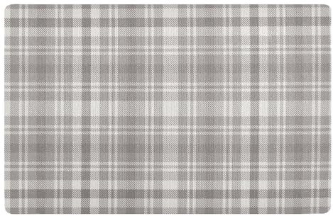 Grey Plaid Checkered Tartan Floor Door Mat 32x20in Non-Slip Rubber Backing Outside Entrance Indoor Doormat All-Season All-Weather Kitchen Mat for Entryway Front Indoor Outdoors Holiday Entrance