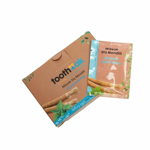 Toothwak Miswak Teeth Wipes – Natural Oral Care Pack of 12