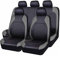 TANJAU Autositzbezüge Sets für Dacia Sandero Stepway 3.GEN 2.Gen 2012 2013 2014 2015 2016 2017 2018-2025, Leder Full Set Auto Sitzbezüge Vorne Hinten Schonbezüge Wasserdicht Verschleißfest Zubehör