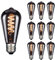LUXULA 10x LED Filament Leuchtmittel SPIRAL Smoke - Edison ST64 E27 4W 40lm 1800K Warmweiß - Vintage Design Ambiente Deko Glühbirne Lampe